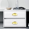 image:imageProbrico 6 Pack Gold Drawer Pulls 3 Inch Hole Center Modern Style Zinc Alloy Easy to Install Kitchen Cabinet HardwareGold