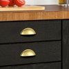 image:imageProbrico 6 Pack Gold Drawer Pulls 3 Inch Hole Center Modern Style Zinc Alloy Easy to Install Kitchen Cabinet HardwareGold