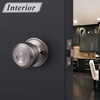 image:imageProbrico 6 Pack Keyless Door Knobs Packs Passage Door Locks Brushed Nickel Stainless Steel Hardware for Bathroom Childrens Room Universal Lock with Adjustable Latch