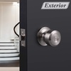 image:imageProbrico 6 Pack Keyless Door Knobs Packs Passage Door Locks Brushed Nickel Stainless Steel Hardware for Bathroom Childrens Room Universal Lock with Adjustable Latch