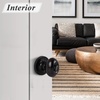 image:imageProbrico 6 Pack Oval Egg Privacy Door Knobs Fit for Bedroom amp Bathroom Modern Egg Shaped Interior Door Knob Handle Keyless Flat Black Finish Door Lock Stainless Steel