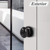 image:imageProbrico 6 Pack Oval Egg Privacy Door Knobs Fit for Bedroom amp Bathroom Modern Egg Shaped Interior Door Knob Handle Keyless Flat Black Finish Door Lock Stainless Steel