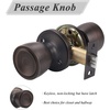 image:imageProbrico 6 Pack Tulip Passage Door KnobOil Rubbed Bronze Finish Fit for Hallway amp Closet DoorsKeyless Interior Door Handles No Locking Tulip Style Knob for Right or Left Handed Doors