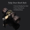 image:imageProbrico 6 Pack Tulip Passage Door KnobOil Rubbed Bronze Finish Fit for Hallway amp Closet DoorsKeyless Interior Door Handles No Locking Tulip Style Knob for Right or Left Handed Doors