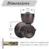 image:imageProbrico 6 Pack Tulip Privacy Door KnobsOil Rubbed Bronze Finish Fit for Bedroom amp Bathroom DoorsInterior Door Handles Locked Tulip Style Knob for Right or Left Handed DoorsKeyless