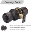 image:imageProbrico 6 Pack Tulip Privacy Door KnobsOil Rubbed Bronze Finish Fit for Bedroom amp Bathroom DoorsInterior Door Handles Locked Tulip Style Knob for Right or Left Handed DoorsKeyless