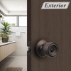 image:imageProbrico 6 Pack Tulip Privacy Door KnobsOil Rubbed Bronze Finish Fit for Bedroom amp Bathroom DoorsInterior Door Handles Locked Tulip Style Knob for Right or Left Handed DoorsKeyless