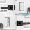 image:imageProbrico 8 Pack Door Handles Brsuhed Nickel Privacy Door Levers with Lock for Bedroom amp Bathroom Heavy Duty Square Interior Door Handlesfor Left amp Right Handed DoorsKeylessBlack