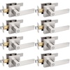 image:imageProbrico 8 Pack Door Handles Brsuhed Nickel Privacy Door Levers with Lock for Bedroom amp Bathroom Heavy Duty Square Interior Door Handlesfor Left amp Right Handed DoorsKeylessBrushed Nickel