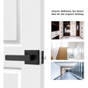 image:imageProbrico 8 Pack Door Handles Brsuhed Nickel Privacy Door Levers with Lock for Bedroom amp Bathroom Heavy Duty Square Interior Door Handlesfor Left amp Right Handed DoorsKeylessBlack