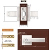 image:imageProbrico 8 Pack Door Handles Brsuhed Nickel Privacy Door Levers with Lock for Bedroom amp Bathroom Heavy Duty Square Interior Door Handlesfor Left amp Right Handed DoorsKeylessBrushed Nickel