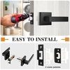 image:imageProbrico 8 Pack Door Handles Brsuhed Nickel Privacy Door Levers with Lock for Bedroom amp Bathroom Heavy Duty Square Interior Door Handlesfor Left amp Right Handed DoorsKeylessBlack