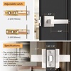 image:imageProbrico 8 Pack Door Handles Brsuhed Nickel Privacy Door Levers with Lock for Bedroom amp Bathroom Heavy Duty Square Interior Door Handlesfor Left amp Right Handed DoorsKeylessBrushed Nickel