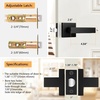 image:imageProbrico 8 Pack Door Handles Brsuhed Nickel Privacy Door Levers with Lock for Bedroom amp Bathroom Heavy Duty Square Interior Door Handlesfor Left amp Right Handed DoorsKeylessBlack
