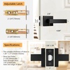 image:imageProbrico 8 Pack Door Handles Brsuhed Nickel Privacy Door Levers with Lock for Bedroom amp Bathroom Heavy Duty Square Interior Door Handlesfor Left amp Right Handed DoorsKeylessBlack