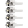 image:imageProbrico 8 Pack Door Handles Brsuhed Nickel Privacy Door Levers with Lock for Bedroom amp Bathroom Heavy Duty Square Interior Door Handlesfor Left amp Right Handed DoorsKeylessBrushed Nickel