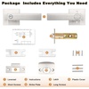 image:imageProbrico 8 Pack Door Handles Brsuhed Nickel Privacy Door Levers with Lock for Bedroom amp Bathroom Heavy Duty Square Interior Door Handlesfor Left amp Right Handed DoorsKeylessBrushed Nickel
