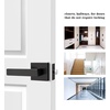 image:imageProbrico 8 Pack Door Handles Brsuhed Nickel Privacy Door Levers with Lock for Bedroom amp Bathroom Heavy Duty Square Interior Door Handlesfor Left amp Right Handed DoorsKeylessBlack