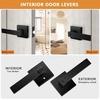 image:imageProbrico 8 Pack Door Handles Brsuhed Nickel Privacy Door Levers with Lock for Bedroom amp Bathroom Heavy Duty Square Interior Door Handlesfor Left amp Right Handed DoorsKeylessBlack