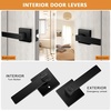 image:imageProbrico 8 Pack Door Handles Brsuhed Nickel Privacy Door Levers with Lock for Bedroom amp Bathroom Heavy Duty Square Interior Door Handlesfor Left amp Right Handed DoorsKeylessBlack