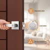 image:imageProbrico 8 Pack Door Handles Brsuhed Nickel Privacy Door Levers with Lock for Bedroom amp Bathroom Heavy Duty Square Interior Door Handlesfor Left amp Right Handed DoorsKeylessBrushed Nickel