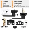 image:imageProbrico 8 Pack Door Handles Brsuhed Nickel Privacy Door Levers with Lock for Bedroom amp Bathroom Heavy Duty Square Interior Door Handlesfor Left amp Right Handed DoorsKeylessBlack