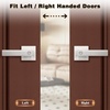 image:imageProbrico 8 Pack Door Handles Brsuhed Nickel Privacy Door Levers with Lock for Bedroom amp Bathroom Heavy Duty Square Interior Door Handlesfor Left amp Right Handed DoorsKeylessBrushed Nickel