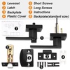 image:imageProbrico 8 Pack Door Handles Brsuhed Nickel Privacy Door Levers with Lock for Bedroom amp Bathroom Heavy Duty Square Interior Door Handlesfor Left amp Right Handed DoorsKeylessBlack