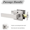 image:imageProbrico 8 Pack Door Handles Brsuhed Nickel Privacy Door Levers with Lock for Bedroom amp Bathroom Heavy Duty Square Interior Door Handlesfor Left amp Right Handed DoorsKeylessBrushed Nickel