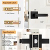 image:imageProbrico 8 Pack Door Handles Brsuhed Nickel Privacy Door Levers with Lock for Bedroom amp Bathroom Heavy Duty Square Interior Door Handlesfor Left amp Right Handed DoorsKeylessBlack