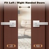 image:imageProbrico 8 Pack Door Handles Brsuhed Nickel Privacy Door Levers with Lock for Bedroom amp Bathroom Heavy Duty Square Interior Door Handlesfor Left amp Right Handed DoorsKeylessBrushed Nickel