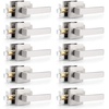 image:imageProbrico 8 Pack Door Handles Brsuhed Nickel Privacy Door Levers with Lock for Bedroom amp Bathroom Heavy Duty Square Interior Door Handlesfor Left amp Right Handed DoorsKeylessBrushed Nickel