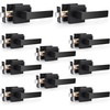 image:imageProbrico 8 Pack Door Handles Brsuhed Nickel Privacy Door Levers with Lock for Bedroom amp Bathroom Heavy Duty Square Interior Door Handlesfor Left amp Right Handed DoorsKeylessBlack