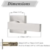 image:imageProbrico 8 Pack Door Handles Brsuhed Nickel Privacy Door Levers with Lock for Bedroom amp Bathroom Heavy Duty Square Interior Door Handlesfor Left amp Right Handed DoorsKeylessBrushed Nickel