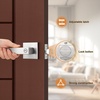 image:imageProbrico 8 Pack Door Handles Brsuhed Nickel Privacy Door Levers with Lock for Bedroom amp Bathroom Heavy Duty Square Interior Door Handlesfor Left amp Right Handed DoorsKeylessBrushed Nickel