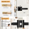 image:imageProbrico 8 Pack Door Handles Brsuhed Nickel Privacy Door Levers with Lock for Bedroom amp Bathroom Heavy Duty Square Interior Door Handlesfor Left amp Right Handed DoorsKeylessBlack