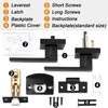 image:imageProbrico 8 Pack Door Handles Brsuhed Nickel Privacy Door Levers with Lock for Bedroom amp Bathroom Heavy Duty Square Interior Door Handlesfor Left amp Right Handed DoorsKeylessBlack