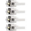 image:imageProbrico 8 Pack Door Handles Brsuhed Nickel Privacy Door Levers with Lock for Bedroom amp Bathroom Heavy Duty Square Interior Door Handlesfor Left amp Right Handed DoorsKeylessBrushed Nickel