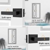 image:imageProbrico 8 Pack Door Handles Brsuhed Nickel Privacy Door Levers with Lock for Bedroom amp Bathroom Heavy Duty Square Interior Door Handlesfor Left amp Right Handed DoorsKeylessBlack