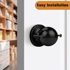 image:imageProbrico Ball Dummy Door Knob Stainless Steel Inactive Door Knobs Brushed Nickel 2 PackBlack