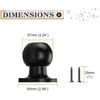 image:imageProbrico Ball Dummy Door Knob Stainless Steel Inactive Door Knobs Brushed Nickel 2 PackBlack