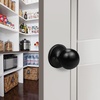 image:imageProbrico Ball Dummy Door Knob Stainless Steel Inactive Door Knobs Brushed Nickel 2 PackBlack