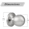 image:imageProbrico Ball Dummy Door Knob Stainless Steel Inactive Door Knobs Brushed Nickel 2 PackBrushed Nickel