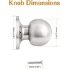 image:imageProbrico Ball Dummy Door Knob Stainless Steel Inactive Door Knobs Brushed Nickel 2 PackBrushed Nickel