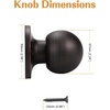 image:imageProbrico Ball Dummy Door Knob Stainless Steel Inactive Door Knobs Brushed Nickel 2 PackOil Rubbed Bronze