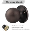 image:imageProbrico Ball Dummy Door Knob Stainless Steel Inactive Door Knobs Brushed Nickel 2 PackOil Rubbed Bronze