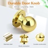 image:imageProbrico Ball Dummy Door Knob Stainless Steel Inactive Door Knobs Brushed Nickel 2 PackPolished Brass