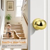 image:imageProbrico Ball Dummy Door Knob Stainless Steel Inactive Door Knobs Brushed Nickel 2 PackPolished Brass