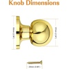 image:imageProbrico Ball Dummy Door Knob Stainless Steel Inactive Door Knobs Brushed Nickel 2 PackPolished Brass