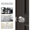 image:imageProbrico Ball Passage Door Knobs Handles Hall Closet Keyless Door Lock in Brushed Nickel Finish 3 Pack